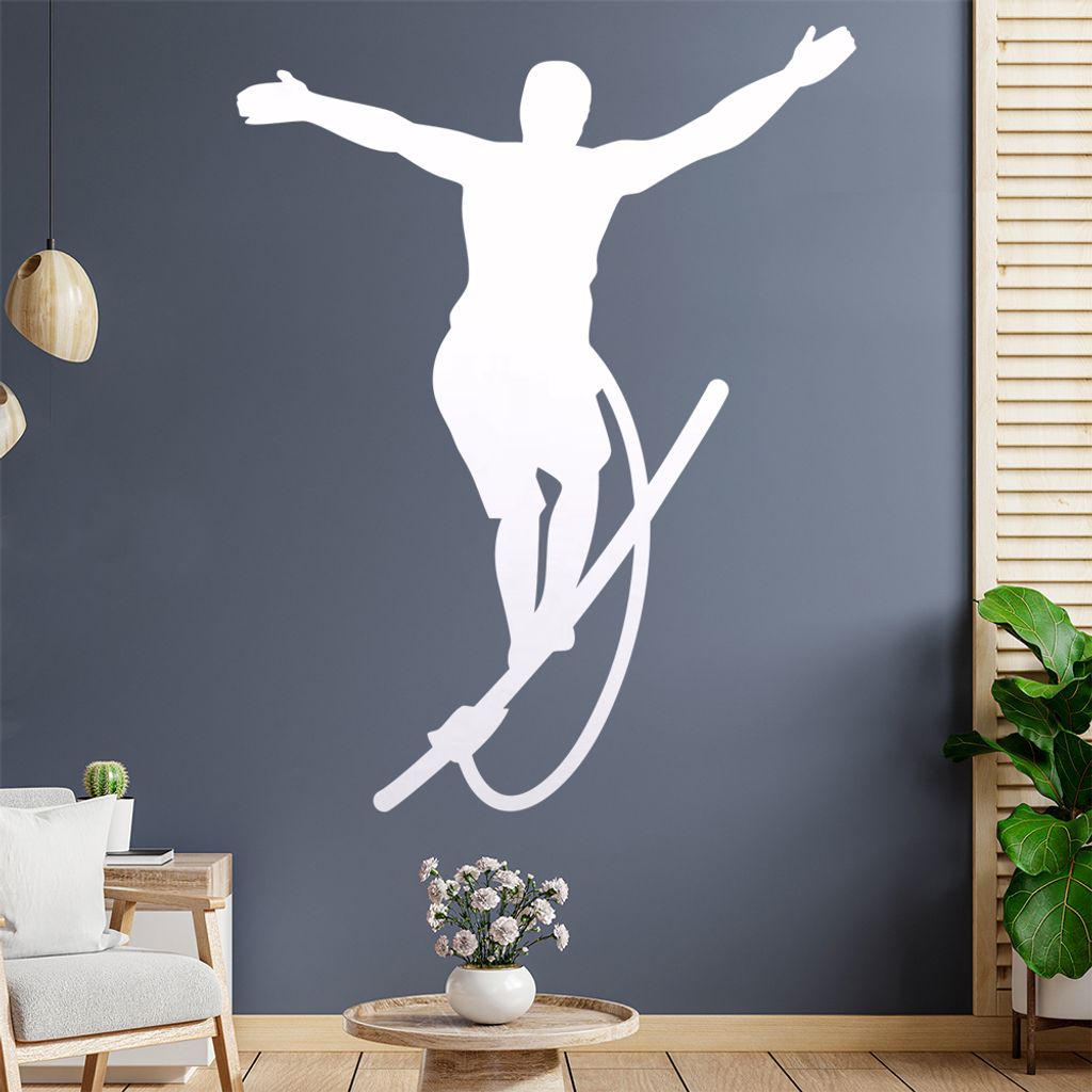 Seiltanz laufen Sport Figur Wandtattoo Wandaufkleber Wall Sticker - Dekoration, Küche, Wohnzimmer, Schlafzimmer, Badezimmer