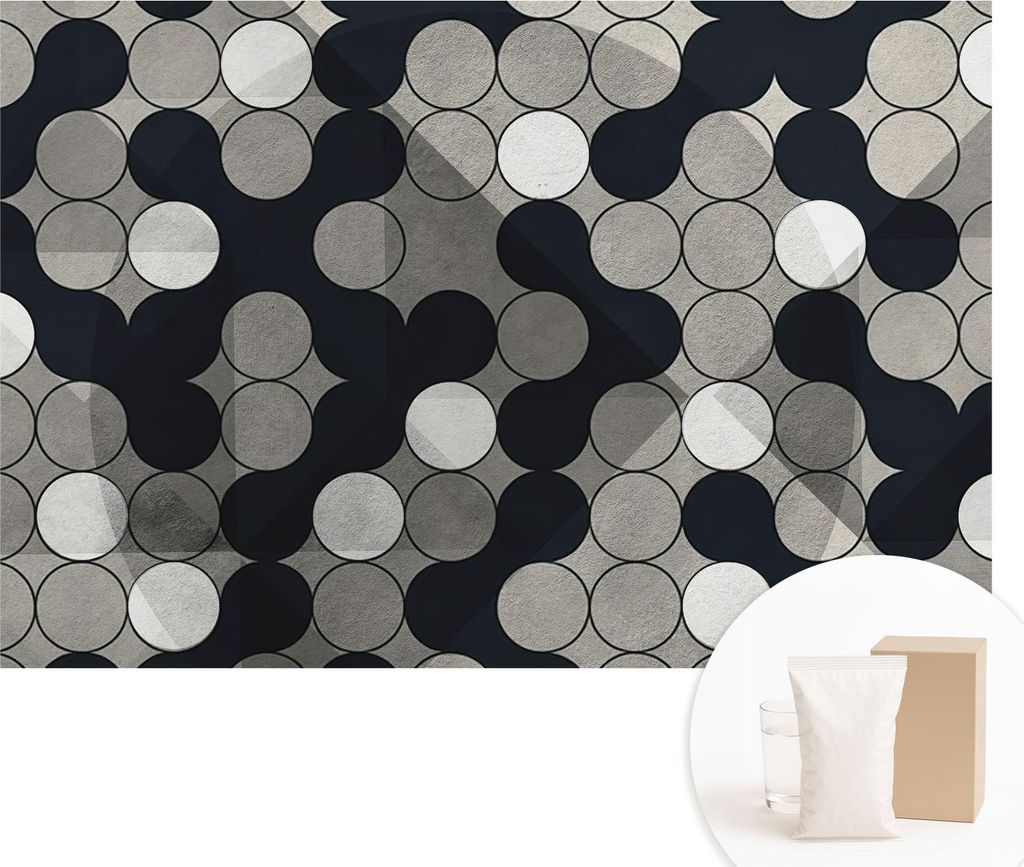 Fototapete - Wandbilder für Wohnzimmer - 104x70 cm - Dekorative Wandfolie - Modernes Design für Wanddekoration - Tapeten für Innenräume - Geome...