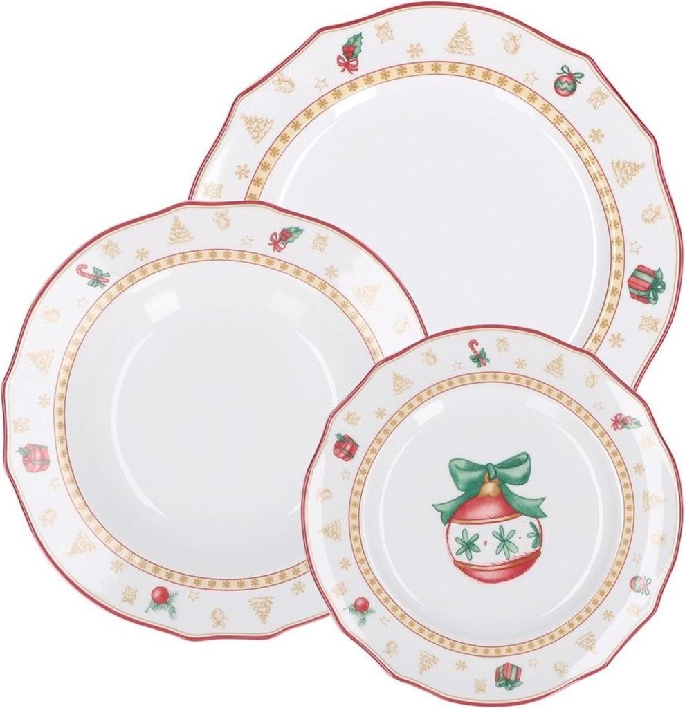 La Porcellana Bianca Christmas Edition 3er Set Teller für 2 Personen P02270TA02