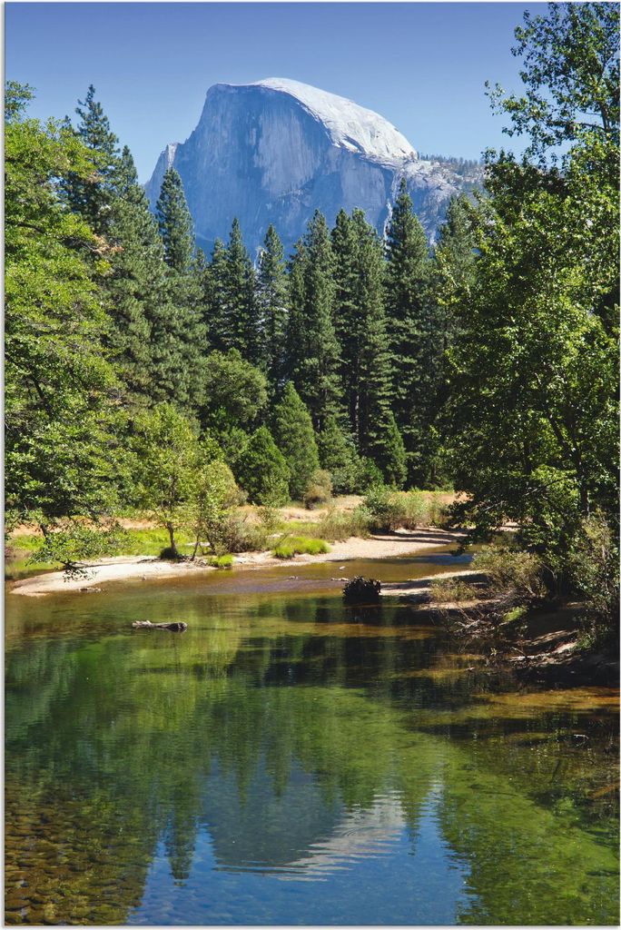 ARTland Wandbild Alu für Innen & Outdoor Yosemite Valley Half Dome River of Mercy Größe: 40x60 cm