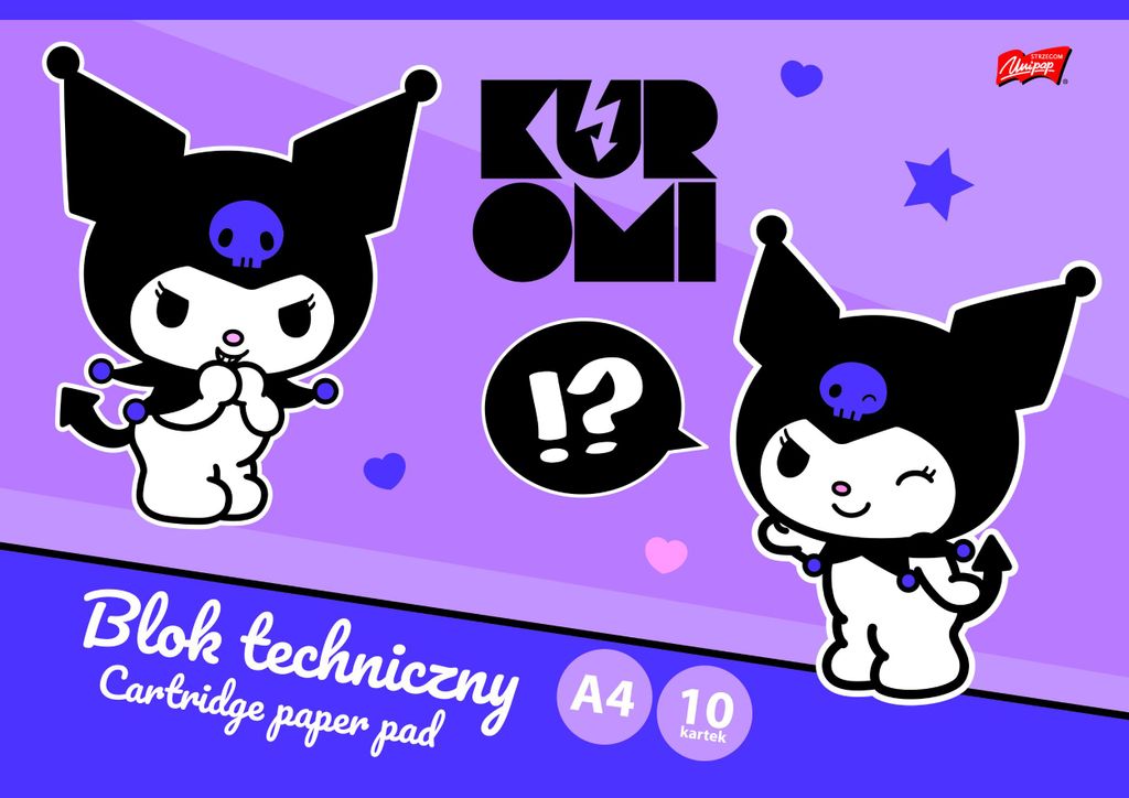 Technischer Block Kuromi Sanrio A4 10 Blätter Abdeckung Gekreidet 190G St.majewski