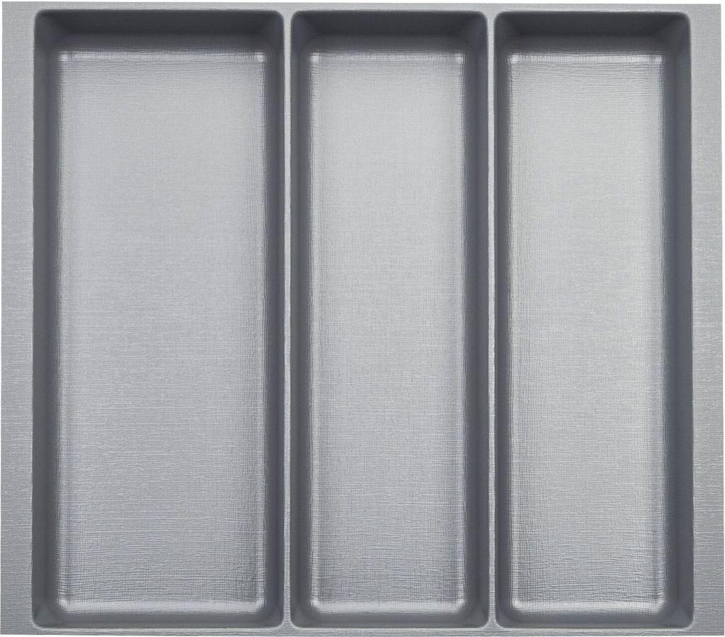 ORGA-BOX III Multifunktionseinsatz Tiefe 473 mm, Höhe 50,5 mm silbergrau Schubladeneinsätze Breite 491 mm für Schubladen 600 mm, Canvas-Struktur