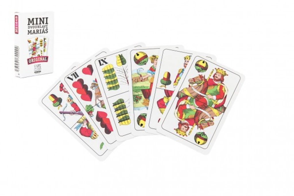 Jeu de cartes Mariáš MINI à deux têtes, 32 cartes, dans une Image du produit 