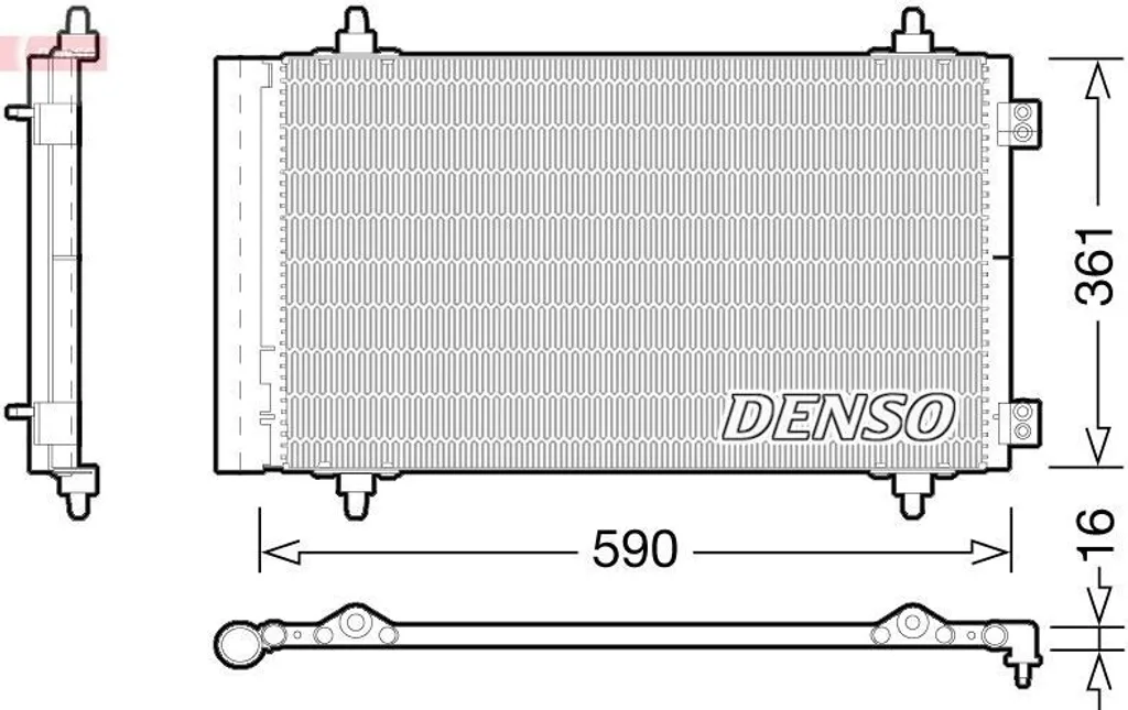 Condenseur climatisation Denso 1400836980 pour 807 Expert Scudo Jumpy