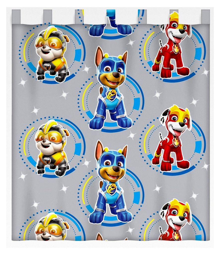 Paw Patrol Leuchtvorhang, 140 x 160 cm, Polyester, Leuchtet im Dunkeln