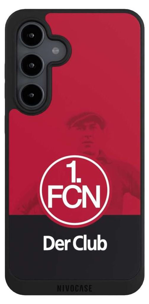 NIVOCASE Handyhülle für Samsung Galaxy S24 FE 5G Hülle NIVOpure Case Schwarz 1. FC Nürnberg Der Club Offizielles Lizenzprodukt