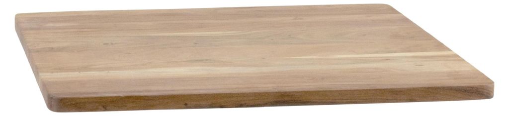 Holzplatte Emile | 50 x 50 cm | Akazienholz massiv | Farbe: Natur | runde Kante | Quadratische DIY-Tischplatte | geeignet für Esstische/Bistrotisc...