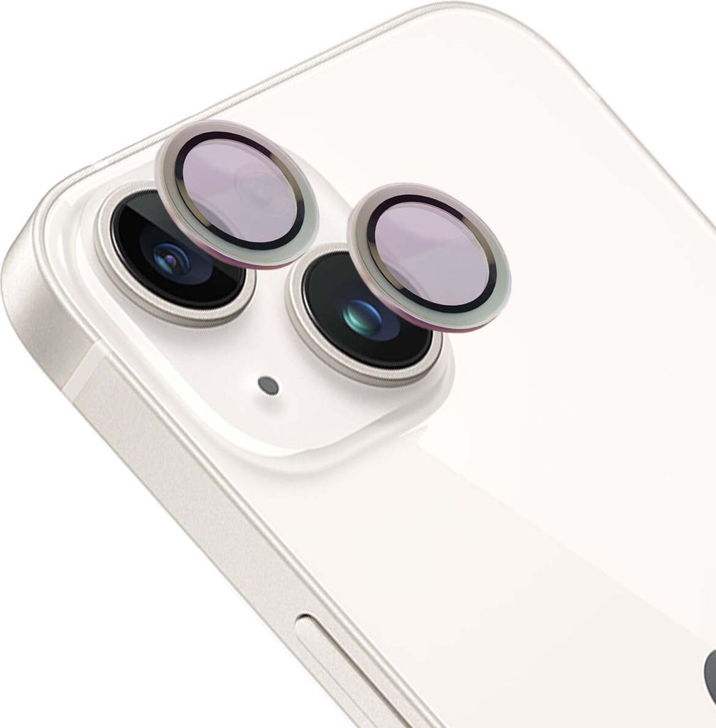 Bizon Glass Snap Lens Apple iPhone 14 / 14 Plus silberner Rahmen