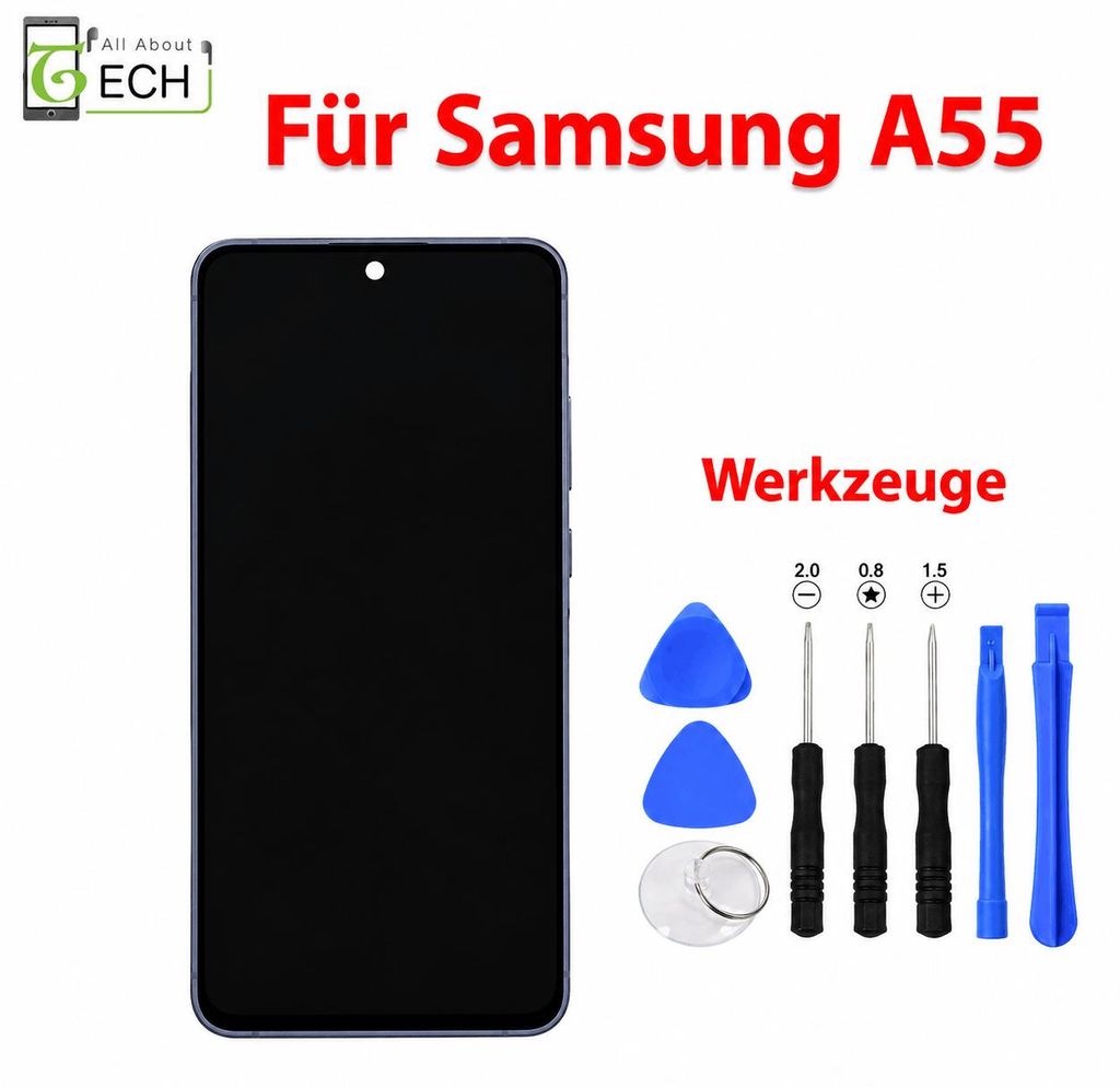 Für Samsung Galaxy A55 A556 LCD Display (OLED) mit Rahmen Produktbild 