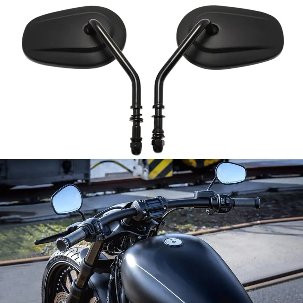 Rétroviseurs Noirs Moto pour Sportster 1200 XL et Dyna Softail n° 2