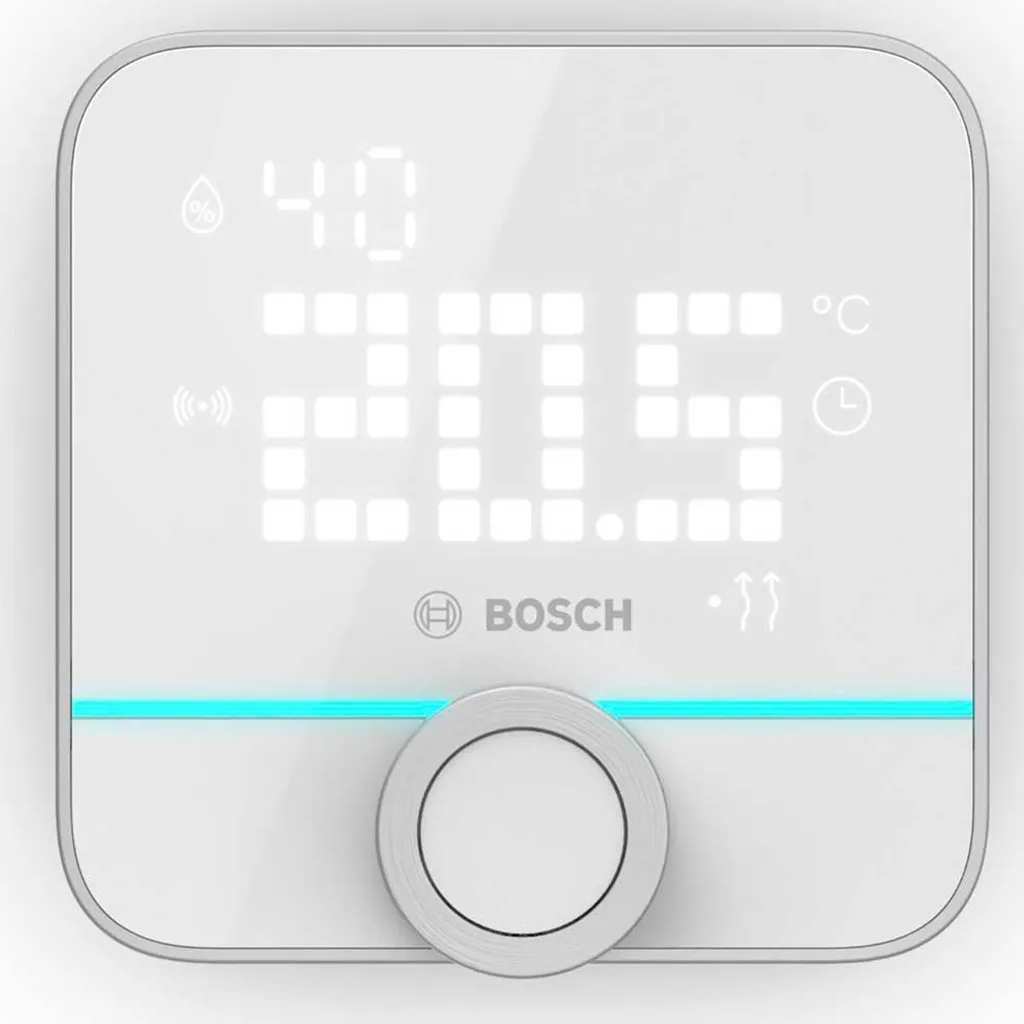 Thermostat d'ambiance Bosch Smart Home II avec Écran LED et Capteur Humide