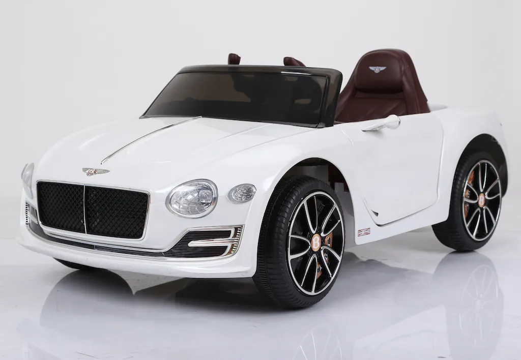 Voiture électrique enfant Bentley blanche avec télécommande parentale 12V