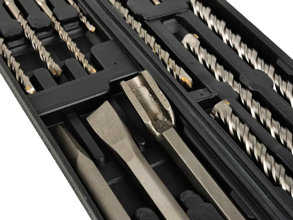 Foret béton SDS Plus 5-20mm avec burin plat et creux en coffret 12 pcs