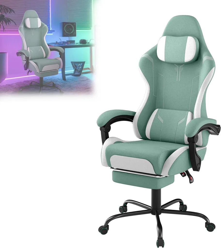 Sedia Ufficio Ergonomica VA-Cerulean Verde con Massaggio Lombare