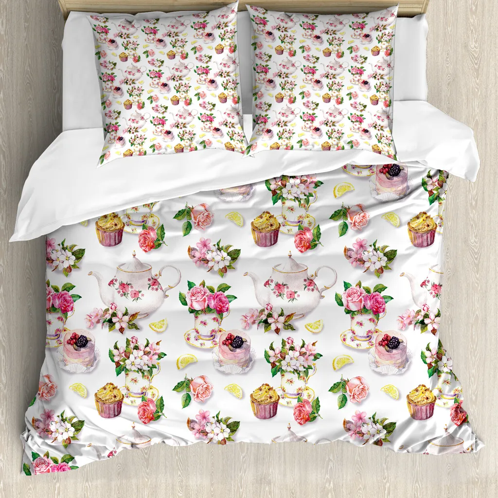 Copripiumino Shabby Flora ABAKUHAUS Matrimoniale 200x200 con Federe