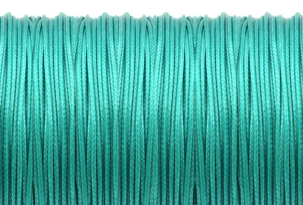 Vintageparts Polyesterkordel gewachst türkis geflochten 1mm Produktbild 
