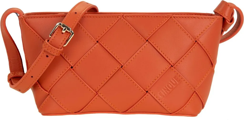 CINQUE Pelle borsa a tracolla Claudia Handtasche Orange arancione