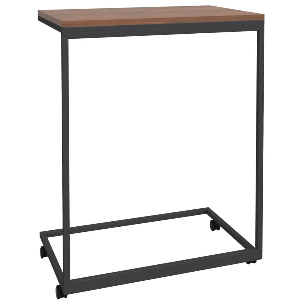 Table d'appoint mobile noire pour optimiser les petits espaces 55x35x70 cm