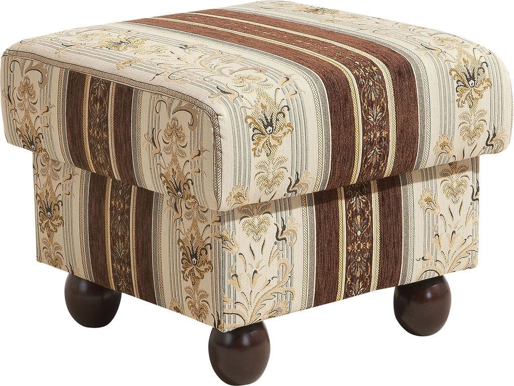 Max Winzer Hocker Monarch - Chenille braun - Maße: 54 x 54 x 48 cm