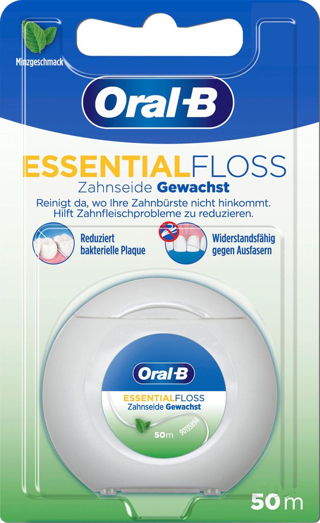 The image shows the packaging of Oral-B Essential Floss.