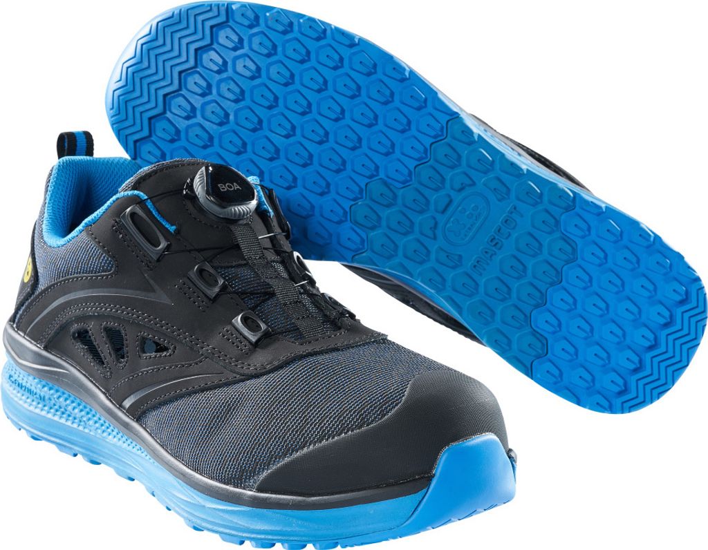 MASCOT Sicherheitssandale S1P Schwarz / Kornblau 36