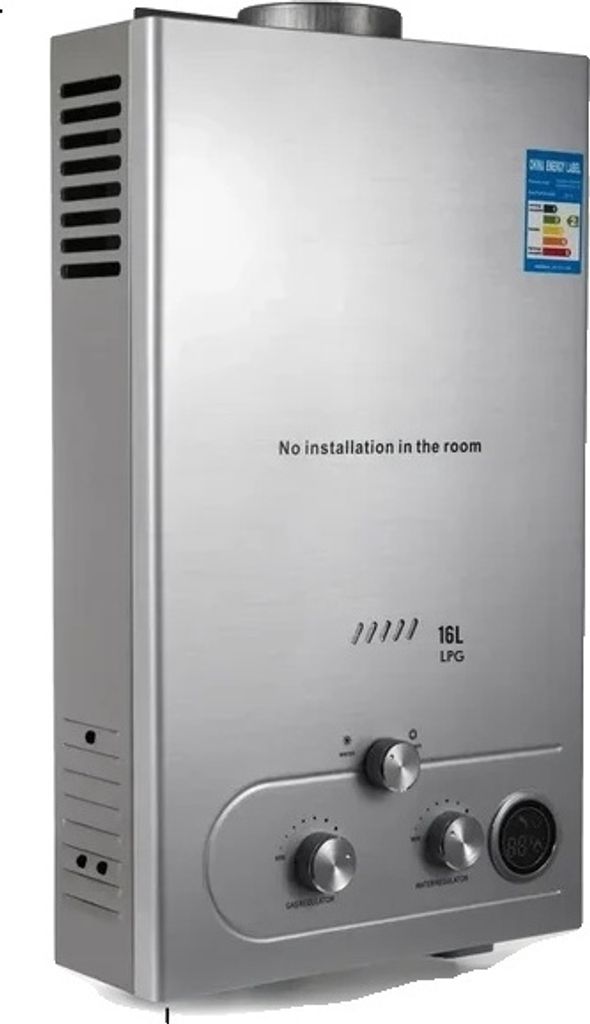 Prietokový ohrievač vody, LPG propán, nerezová oceľ, 16 l Obrázok produktu 