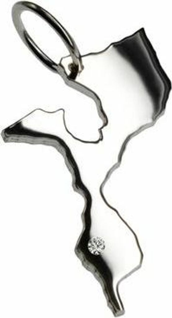 Mozambik Anhänger mit Brillant 0,015ct am Wunschort 925 Silber