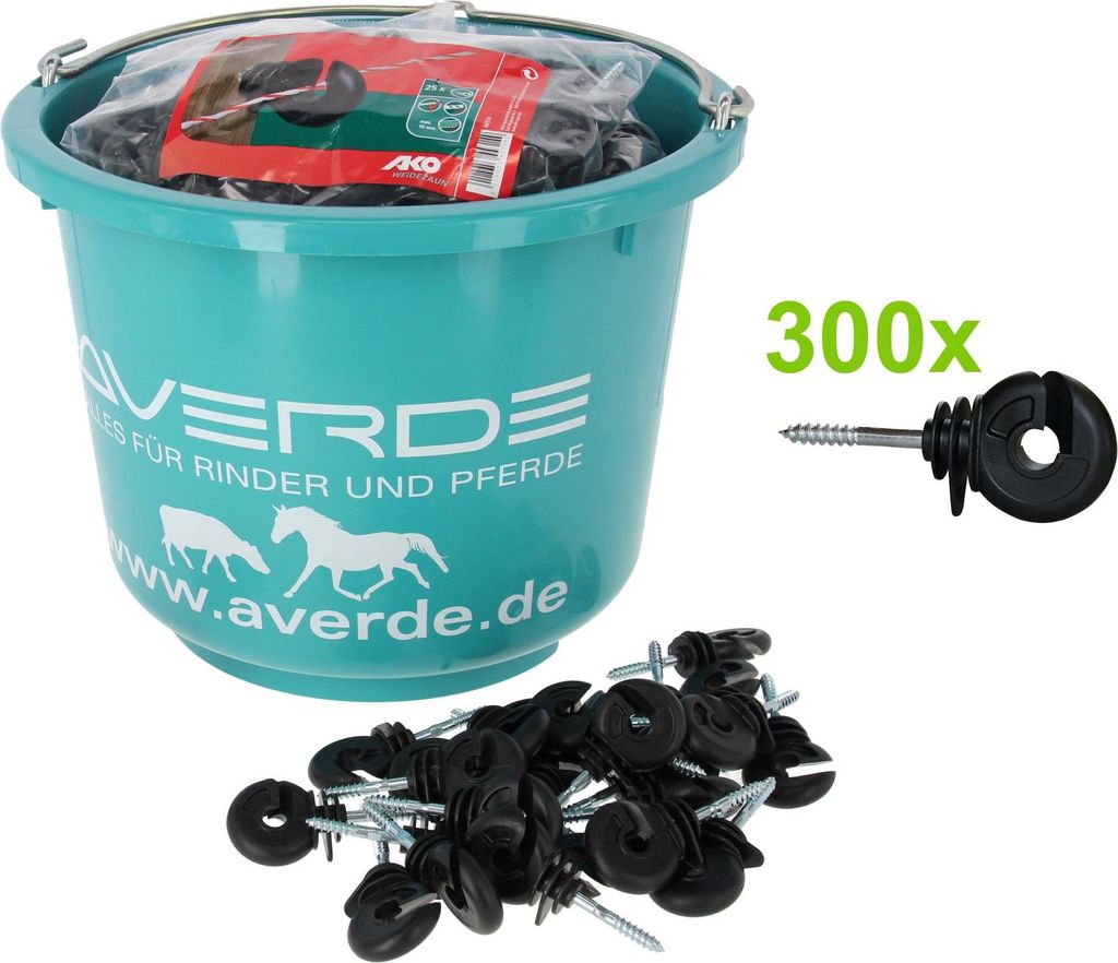 300x AKO Ringisolatoren, inkl. Stalleimer