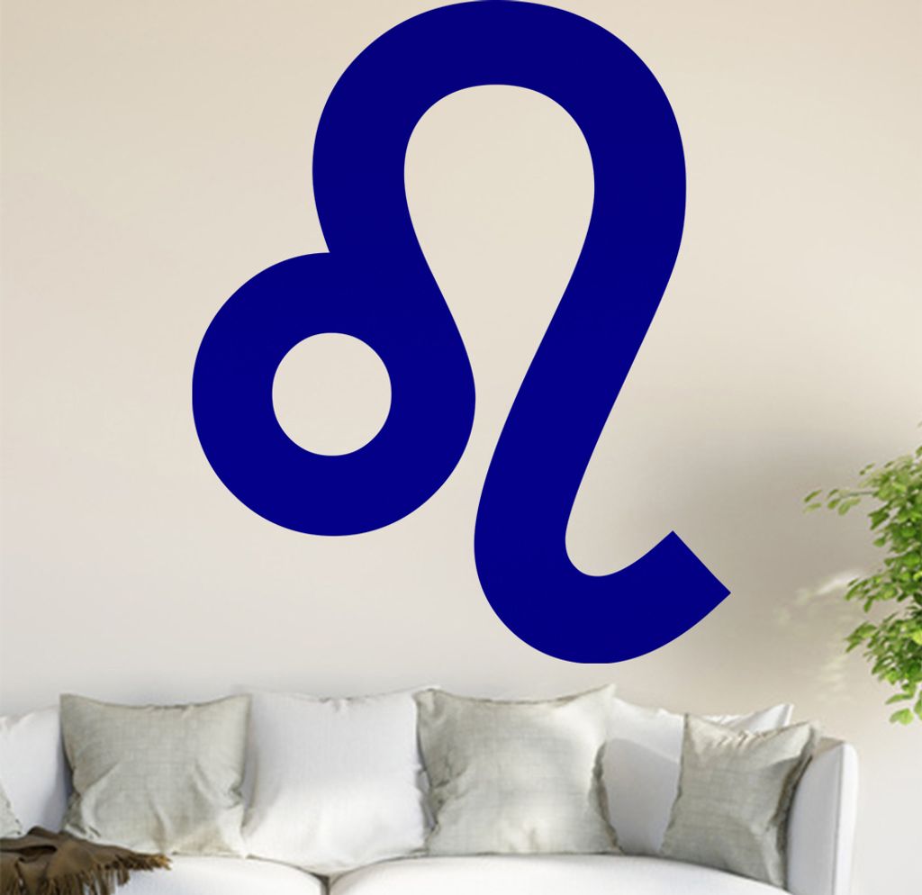 Sternzeichen: Löwe Wandtattoo in 6 Größen - Wandaufkleber Wall Sticker - Dekoration, Küche, Wohnzimmer, Schlafzimmer, Badezimmer