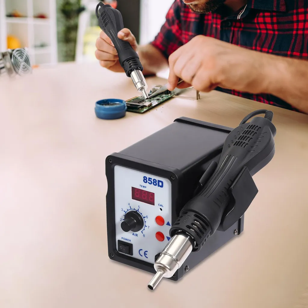 Réparation électronique sans risque : Station air chaud réglable précise