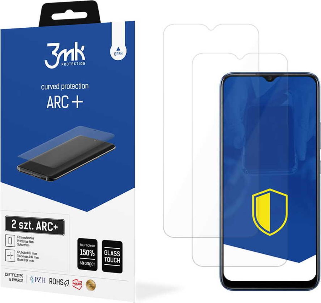 3mk Display Schutzfolie ARC+ für Realme C20 0,17mm Self-Heal (2 Stück)