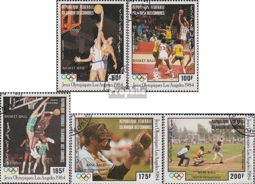 Briefmarken Komoren 1984 Mi 712-716 (kompl.Ausg.) gestempelt Olympische Sommerspiele 1984
