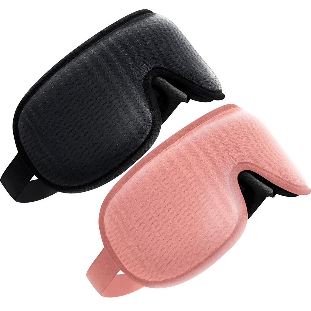 OMNIRELEXX Schlafmaske im 2er SET – Atmungsaktive 3D Produktbild 