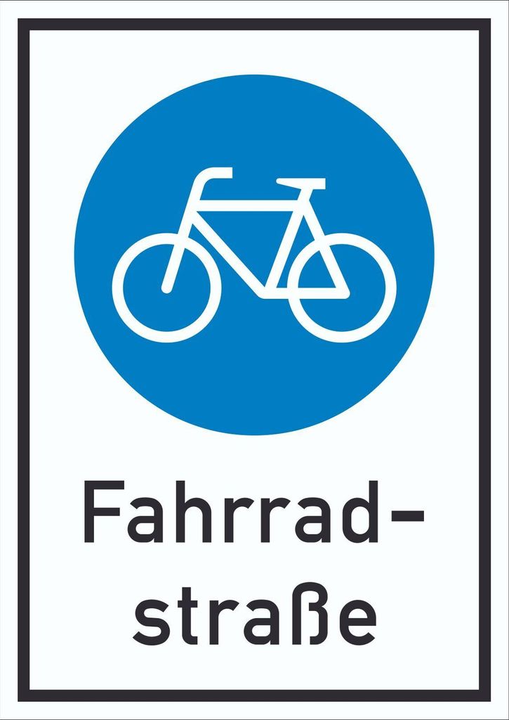 Schild Fahrradstraße A4 (210x297mm)