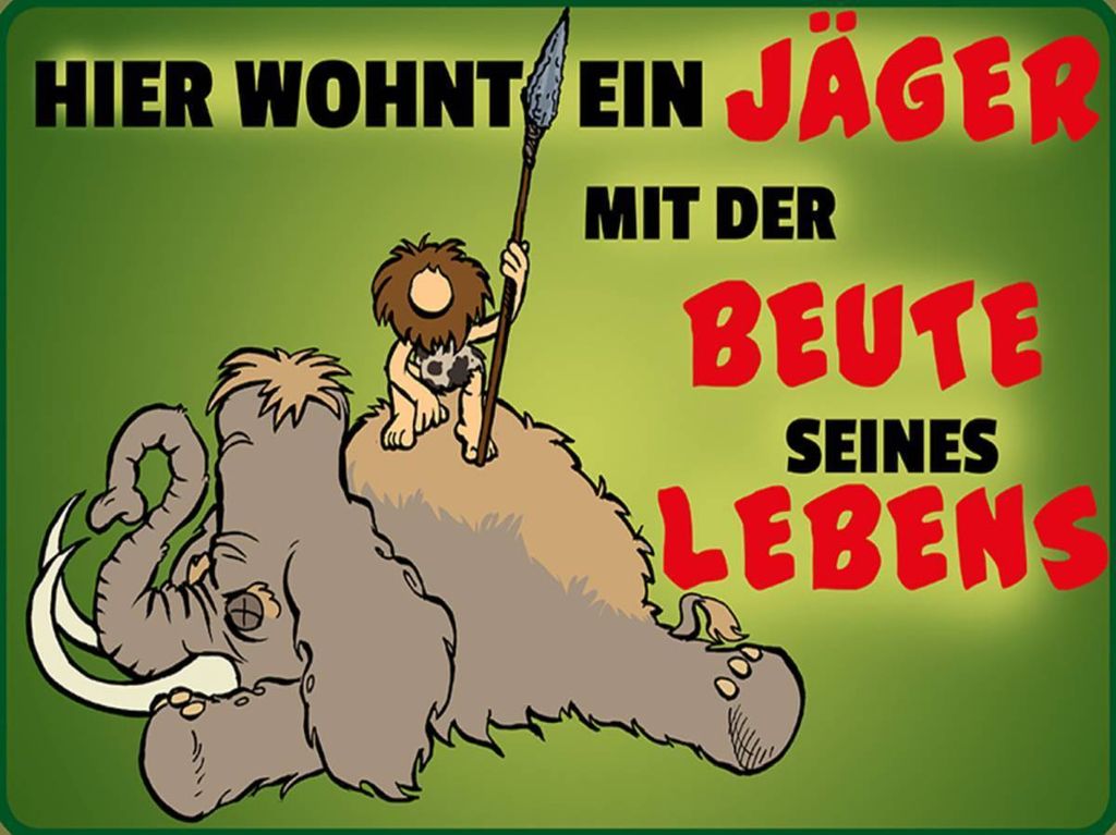 vianmo Holzschild 30x40 cm Jäger wohnt mit der Beute seines Lebens