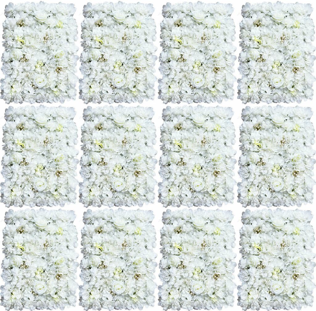 12 sztuk Sztuczne kwiaty Panele ścienne 60x40cm Kwiatowy Zdjęcie produktu 