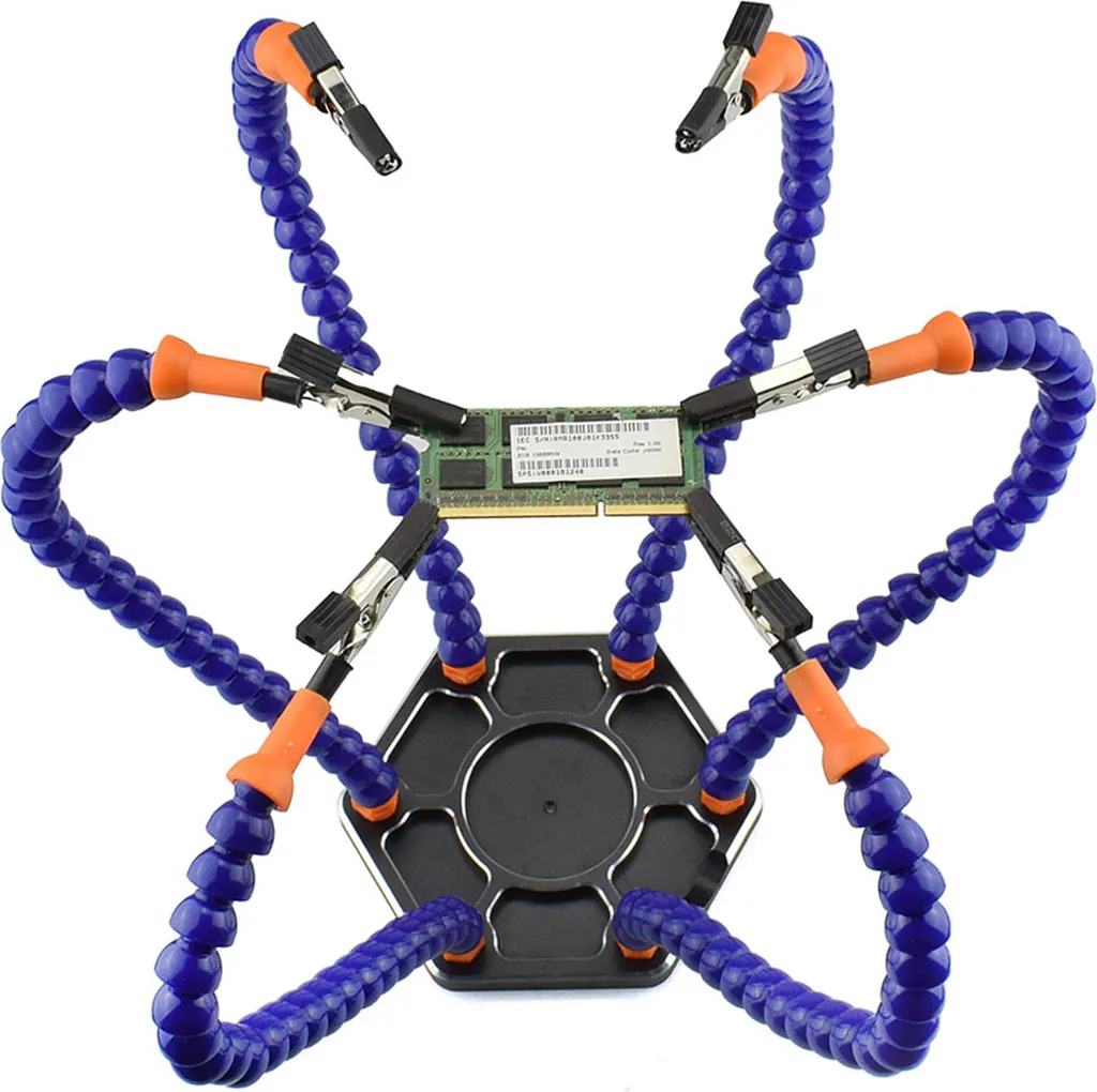 Support de soudure troisième main multifonction avec 6 bras mobiles