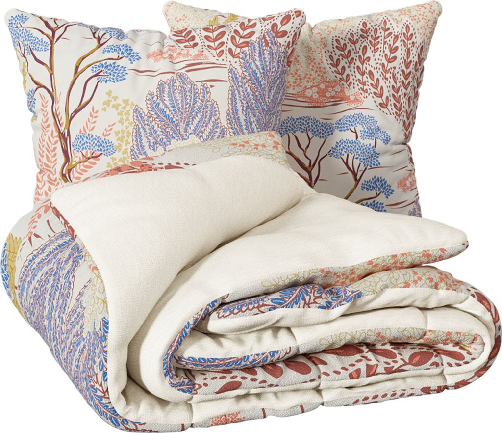 Bedruckte garnitur walaa beige 240x220cm - Atmosphera créateur d'intérieur