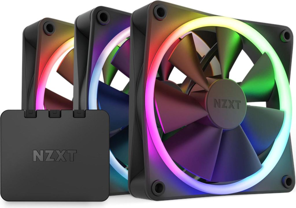 NZXT F120RGB RGB Lfter Triple Black 120mm RF-R12TF-B1 Obrázok produktu 