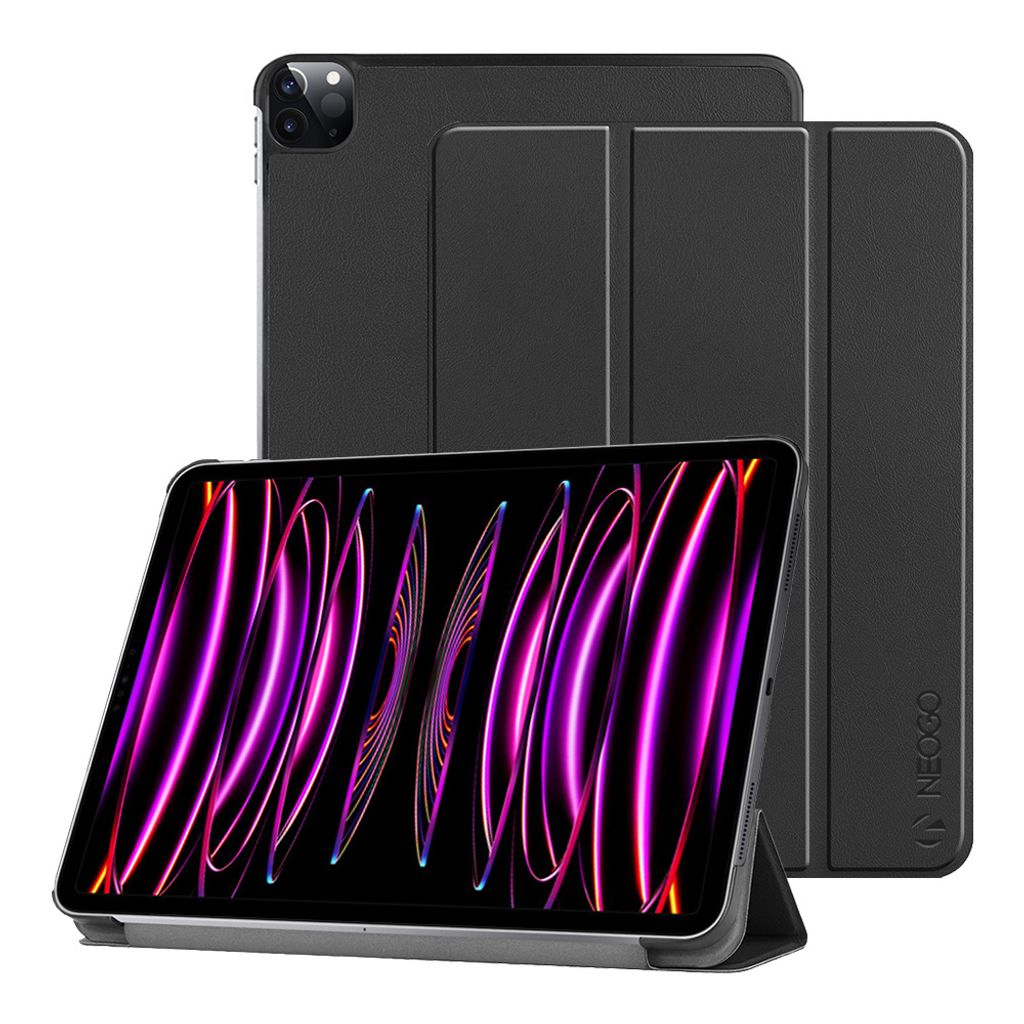 NEOGO Smart Cover Hülle für iPad Pro 12.9'' 2020/2021/2022, schwarz
