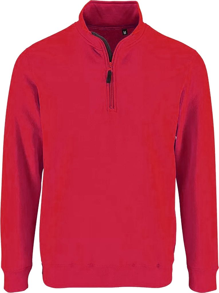 SOLS Herren Stan Kontrast Zip Sweatshirt PC3172 (M) (Rot)