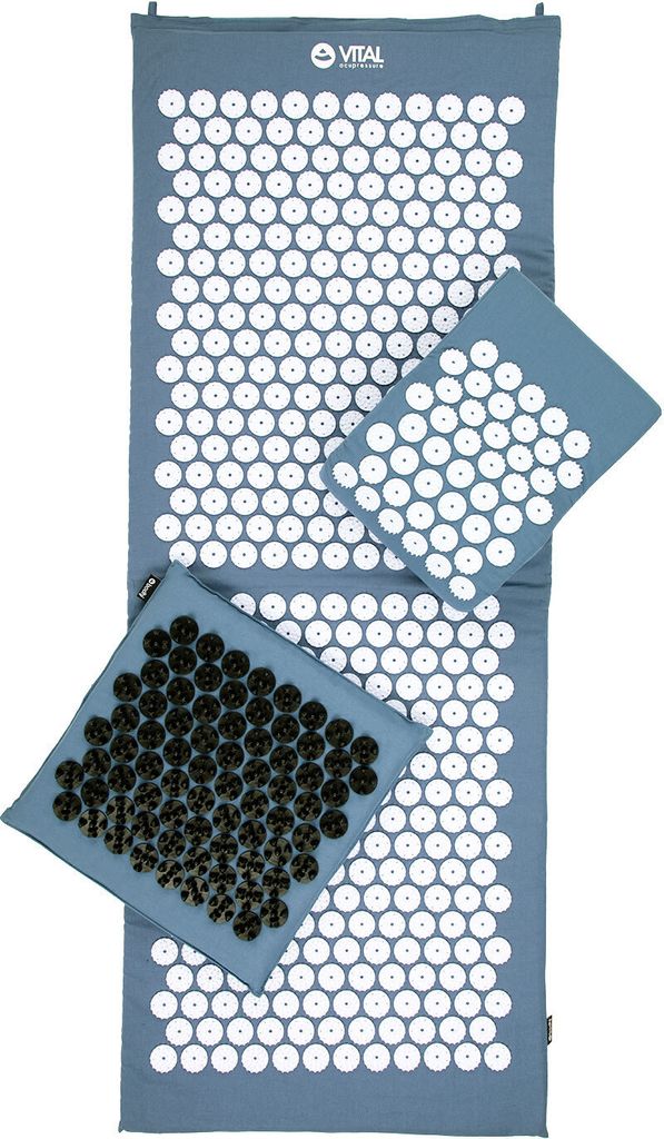 VITAL Akupressurmatte XL Deluxe-Set SOFT blau