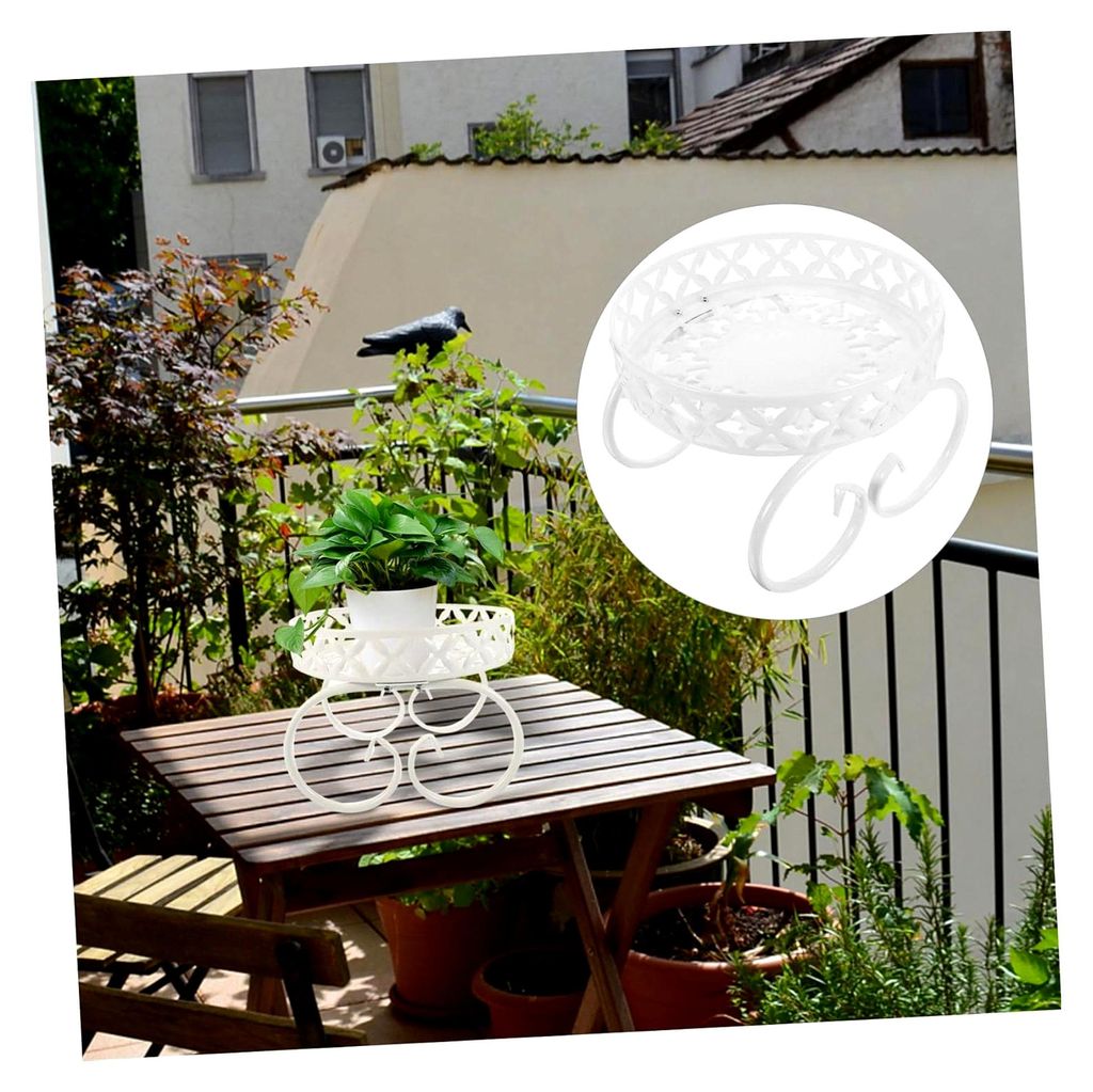 Blumenständer für Innenräume Stabiler Pflanzkübelständer aus Eisen Hoher Pflanzenständer mit Hohlem Design Pflanzenregal für Zimmerpflanzen