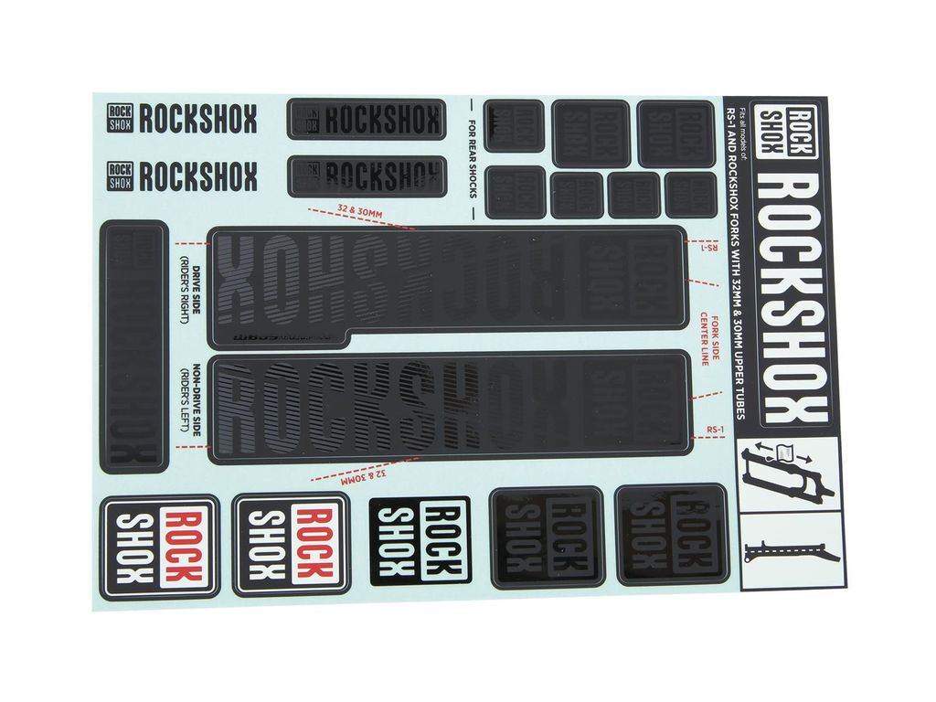 RockShox Dekorset Aufkleberset Stealth