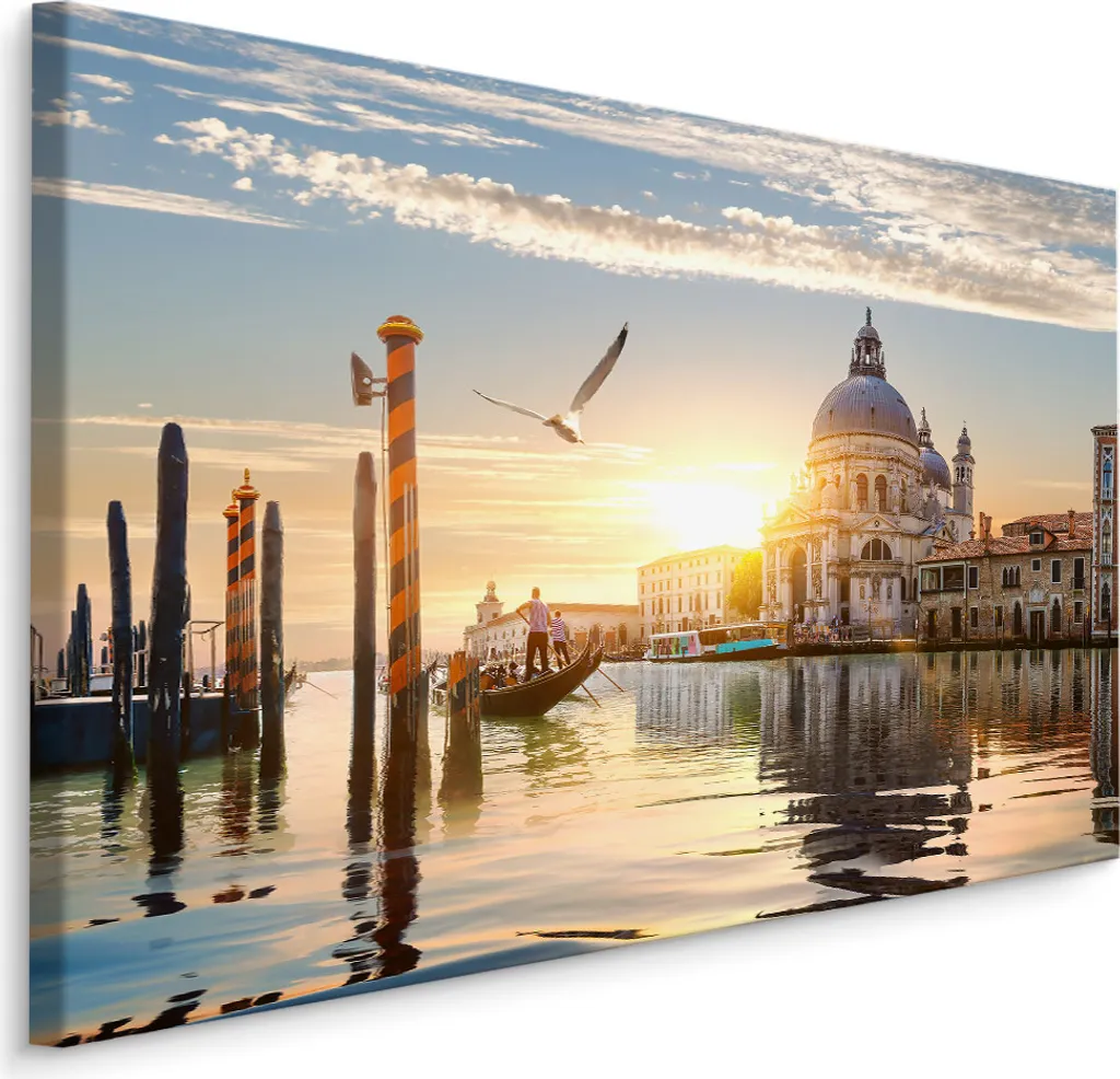 Decorazione Parete Venezia 70x50 - Quadro su Tela XXL per Salone