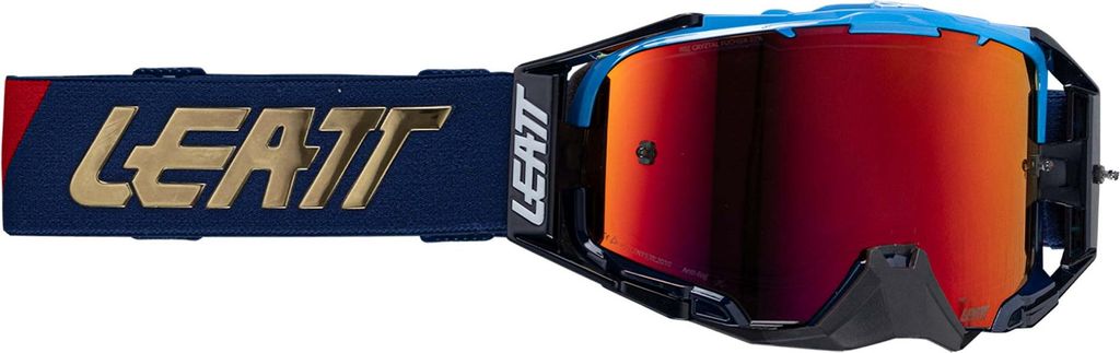LEATT Velocity 6.5 Cryztal Iriz Motocross Brille Royal Blau Orange Linse 22%