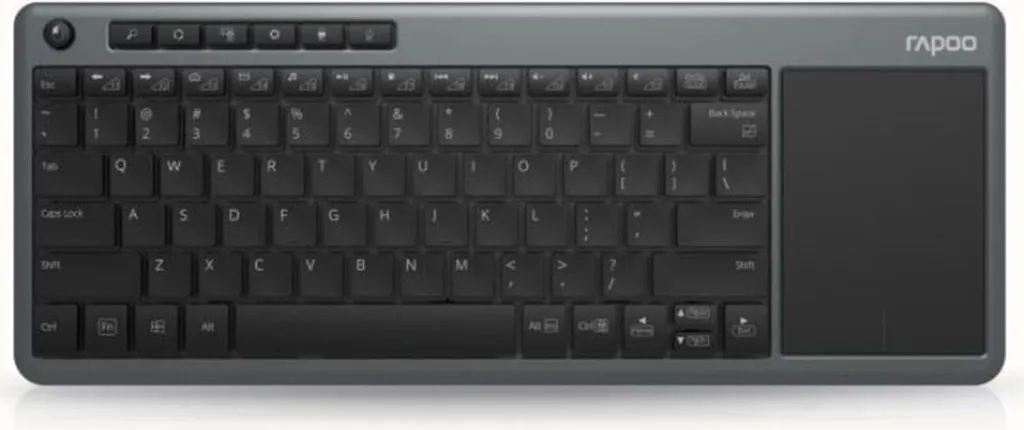 Rapoo 2600 Clavier sans fil Gris Touchpad - Design Ultra-Fin et Ergonomique