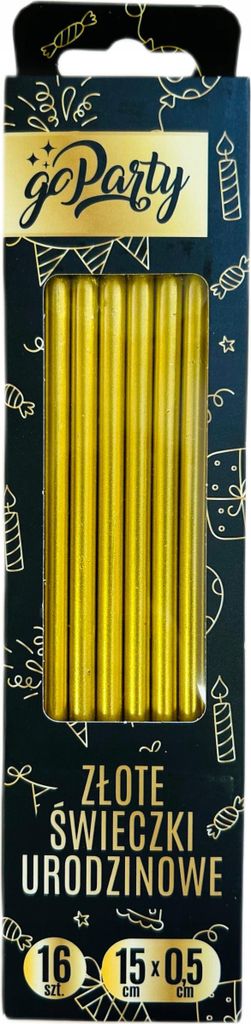 Goldene Geburtstagskerzen 16 Stk 8100