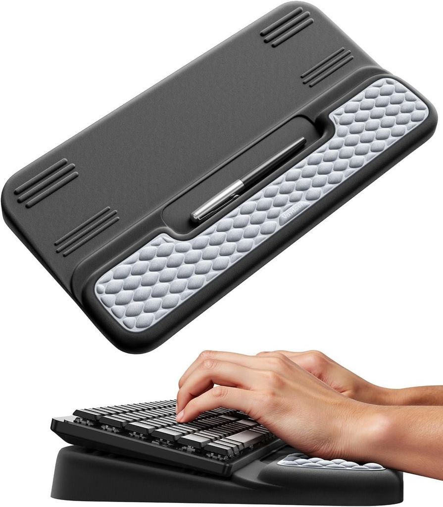 Handgelenkauflage Handballenauflage Handauflage mit Tastaturständer für Tippen Schwarz