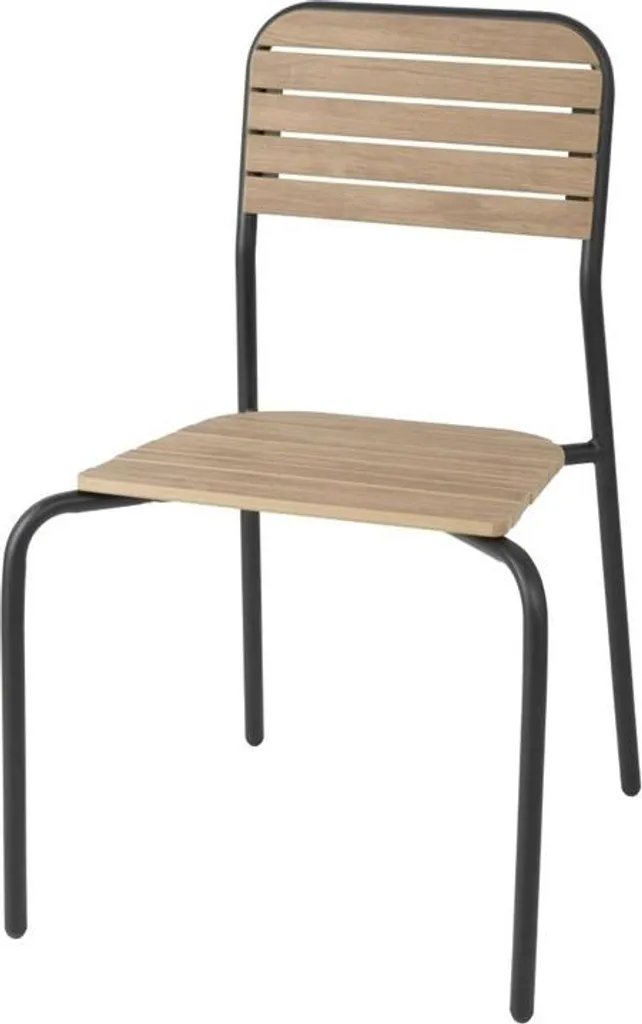 Chaises pour terrasse restaurant Bolero Santorini aspect bois x4